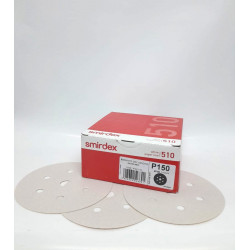 WHITE DRY SANDING VELCRO DISC P150 150MM