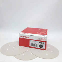 WHITE DRY SANDING VELCRO DISC P150 150MM
