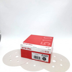 WHITE DRY SANDING VELCRO DISC P220 150MM