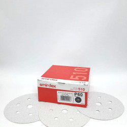 WHITE DRY SANDING VELCRO DISC P60 150MM