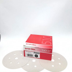 WHITE DRY SANDING VELCRO DISC P600 150MM