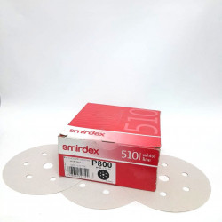 WHITE DRY SANDING VELCRO DISC P800 150MM