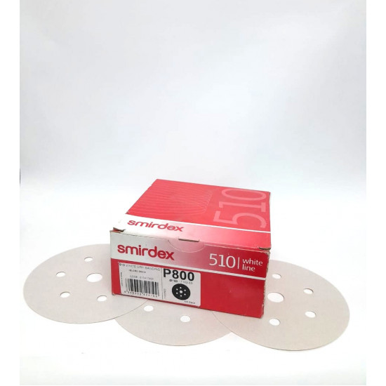 WHITE DRY SANDING VELCRO DISC P800 150MM