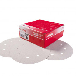 WHITE DRY SANDING VELCRO DISC P40 150MM 