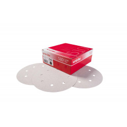 WHITE DRY SANDING VELCRO DISC P40 150MM 