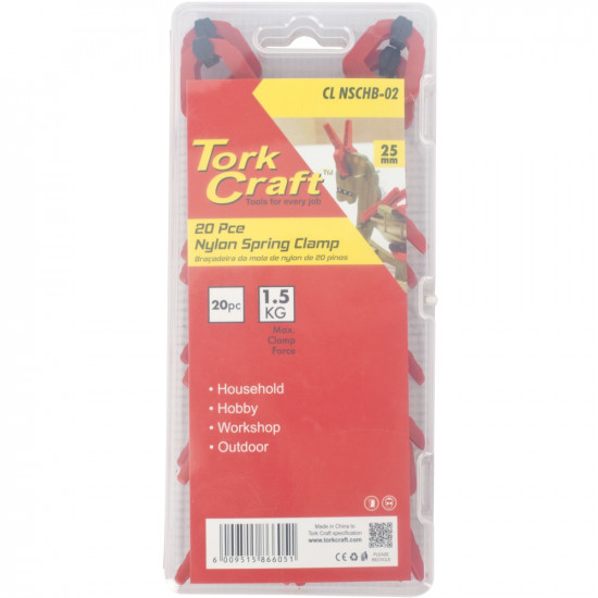 Clamp Spring Nylon 25mm 20pce Set