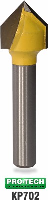 V-groove router bit sample