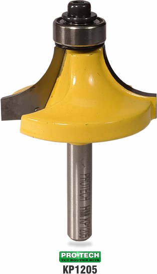 Corner ound or round-over router bit sample