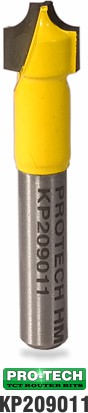 Plunge beading router bit sample